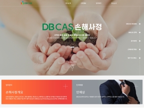 DBCAS손해사정 홈페이지 인증 화면